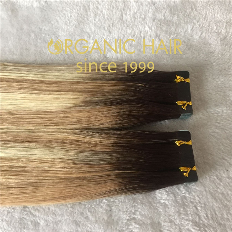 High quality tape in hair extensions color T2/Mix8/613  C49